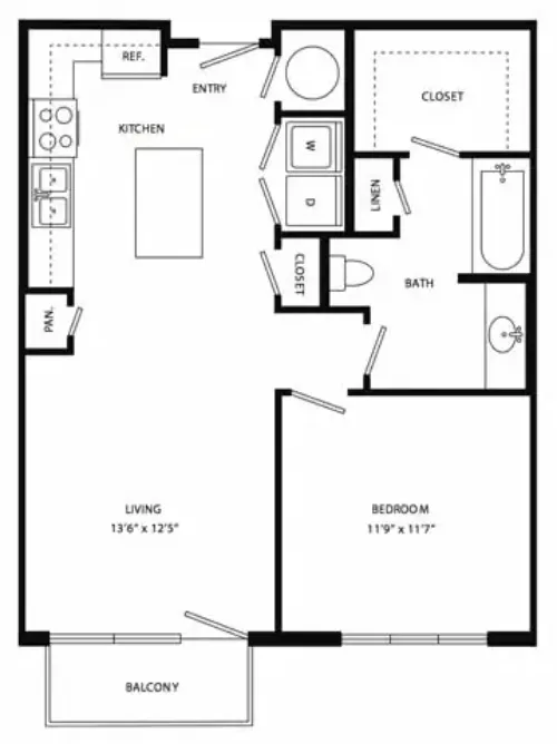 Axis 3700 Apartments Plano Floor plan 5