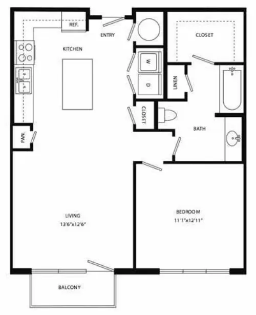 Axis 3700 Apartments Plano Floor plan 7