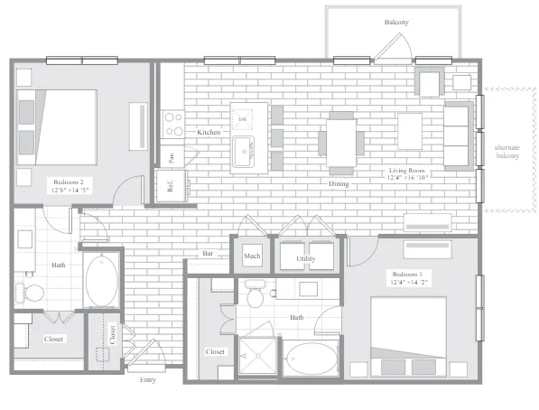 Belt & Main Apartments Richardson Floor Plan 11