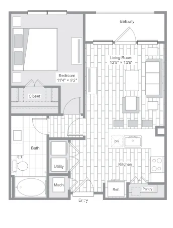 Belt & Main Apartments Richardson Floor Plan 3