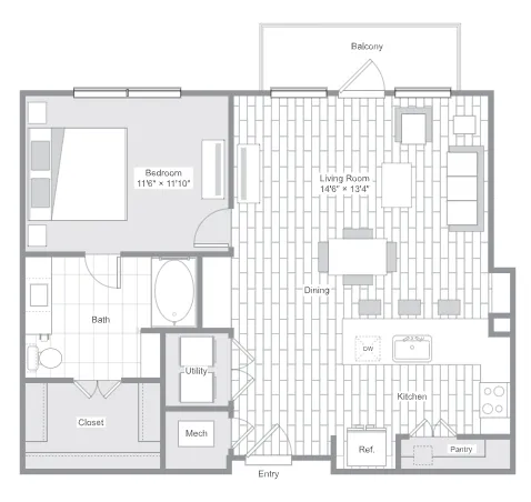 Belt & Main Apartments Richardson Floor Plan 5