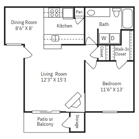 Brixton McKinney Apartments FloorPlan 2