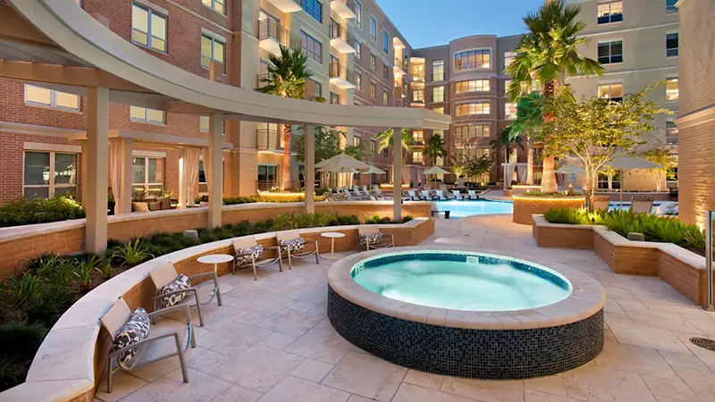 Camden Highland Village Houston Apartments Hot Tubs