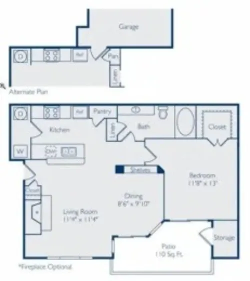 Carrington Park Apartments Plano FloorPlan 3