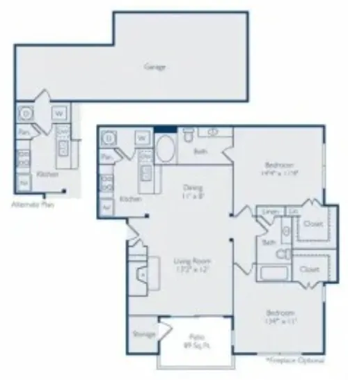 Carrington Park Apartments Plano FloorPlan 6