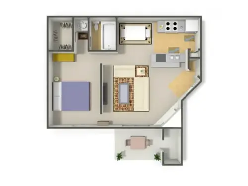 Collin Creek Apartments Plano Floorplan 1