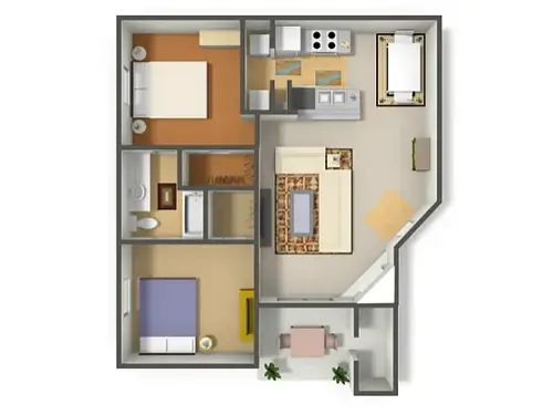 Collin Creek Apartments Plano Floorplan 3