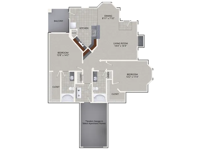 Cottonwood Ridgeview Plano Apartment Floor Plan 11
