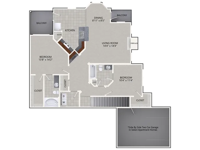 Cottonwood Ridgeview Plano Apartment Floor Plan 13