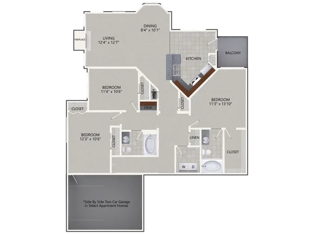 Cottonwood Ridgeview Plano Apartment Floor Plan 15