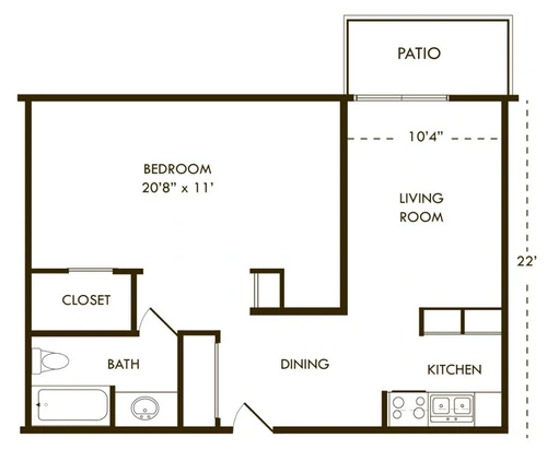 Forest Dale Apartments Floorplan 3