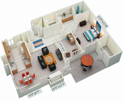 Galleria Townhomes Carrollton Floorplan 2