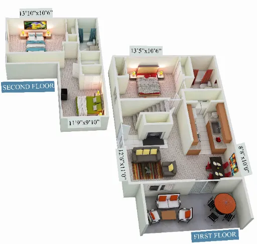 Galleria Townhomes Carrollton Floorplan 4