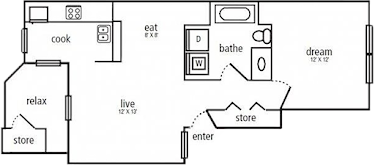 Hillside Community Apartments Carrollton Floorplan 3