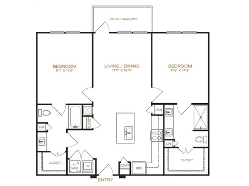 Latitude Apartments Plano Floorplan 5