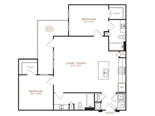 Latitude Apartments Plano Floorplan 7