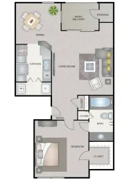 Legacy Apartments Plano Apartment Floor Plan 1