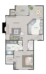 Legacy Apartments Plano Apartment Floor Plan 2