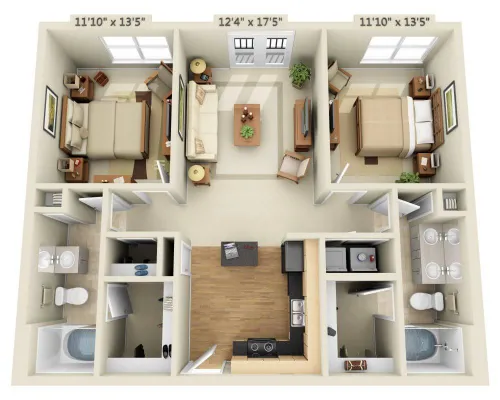 Legacy Village Apartment Homes Plano FloorPlan 1