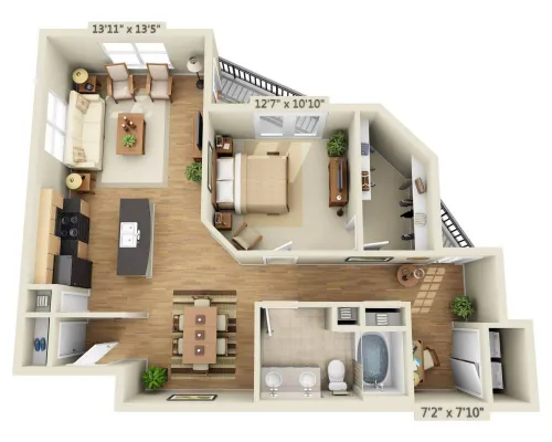 Legacy Village Apartment Homes Plano FloorPlan 3