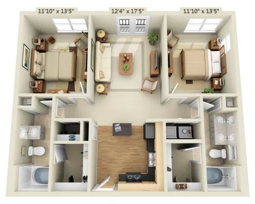 Legacy Village Apartment Homes Plano FloorPlan 3
