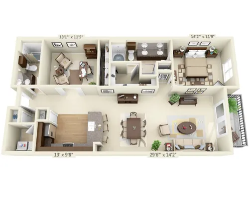 Legacy Village Apartment Homes Plano FloorPlan 42
