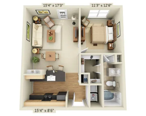 Legacy Village Apartment Homes Plano FloorPlan 5