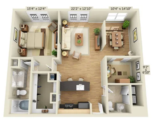 Legacy Village Apartment Homes Plano FloorPlan 52