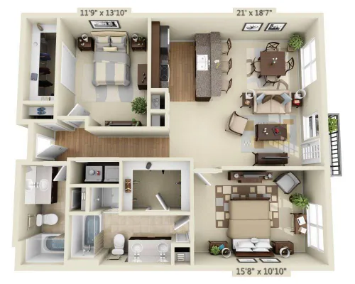 Legacy Village Apartment Homes Plano FloorPlan 7