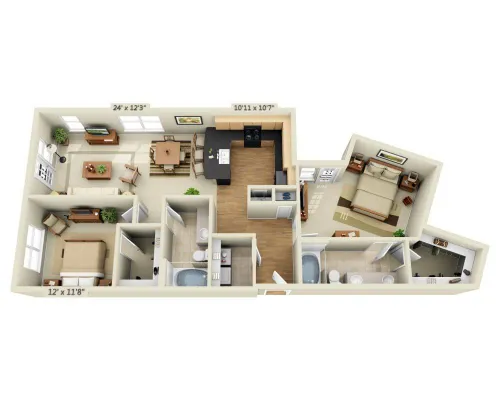 Legacy Village Apartment Homes Plano FloorPlan 8