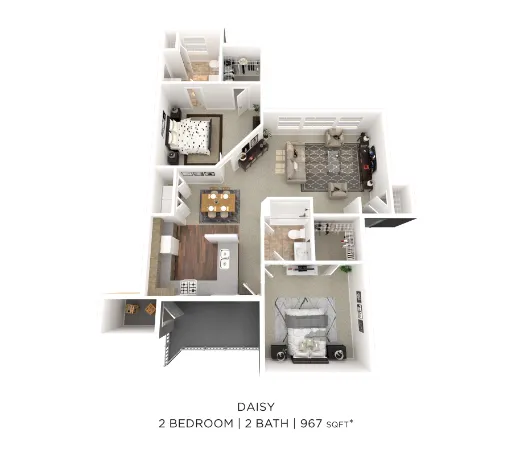 Legacy of Cedar Hill Apartments & Townhomes Floorplan 6