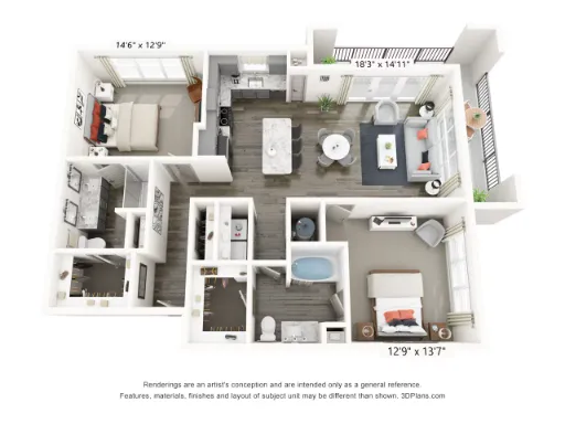 Lucia Apartments Frisco Floorplan 14
