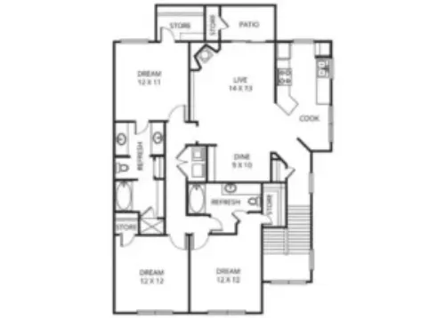 Prestonwood Hills Plano FloorPlan 7