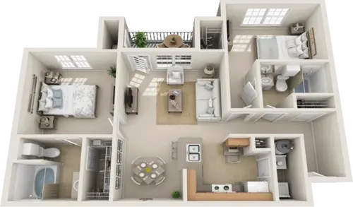 Providence on the Park Apartments Dallas Floorplan 1