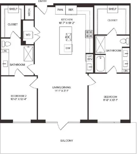 Residences at 6G FloorPlan 15
