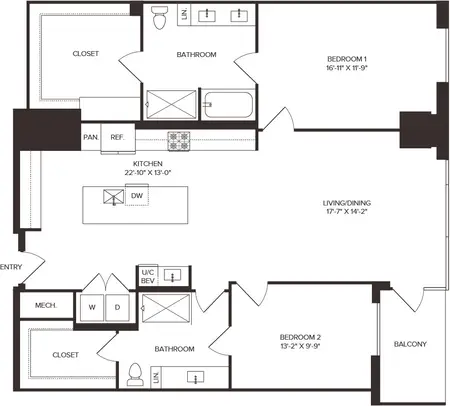 Residences at 6G FloorPlan 17