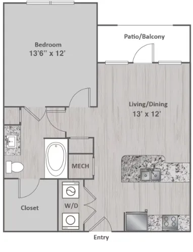 Satori Frisco Apartments Floorplan 1