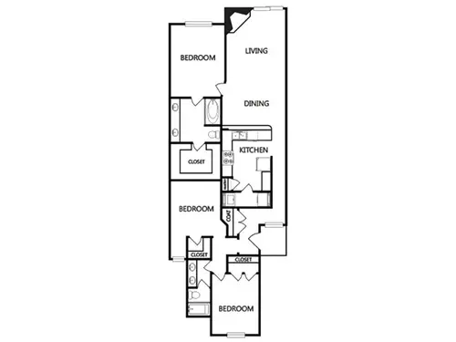 Shiloh Park Townhomes Plano Floorplan 3