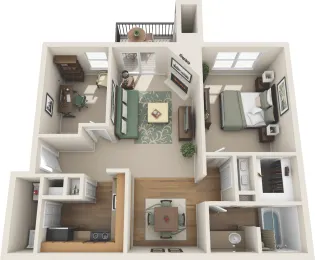 Steeplechase Apartments Plano Floorplan 2