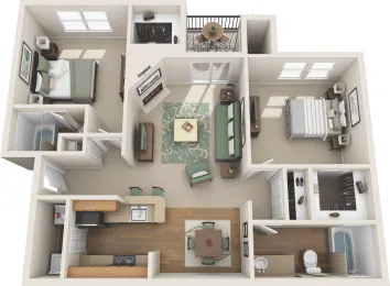 Steeplechase Apartments Plano Floorplan 3