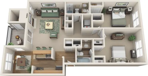 Steeplechase Apartments Plano Floorplan 4
