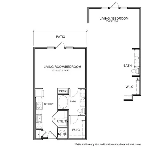 The Beacon Apartments Plano Floor plan 1