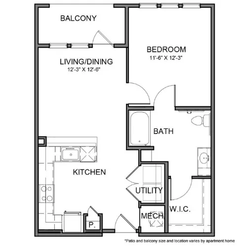 The Beacon Apartments Plano Floor plan 12