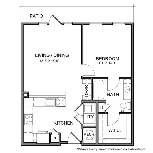 The Beacon Apartments Plano Floor plan 16