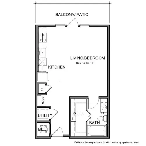 The Beacon Apartments Plano Floor plan 2