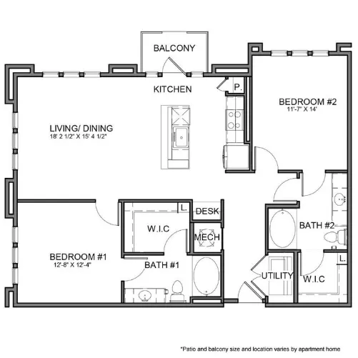 The Beacon Apartments Plano Floor plan 20