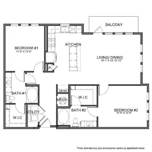 The Beacon Apartments Plano Floor plan 23