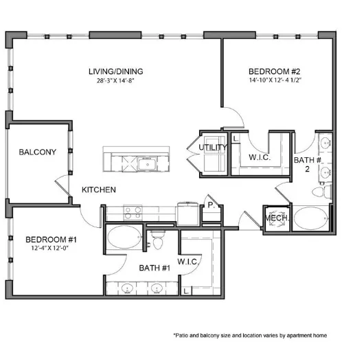 The Beacon Apartments Plano Floor plan 24