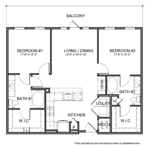 The Beacon Apartments Plano Floor plan 25
