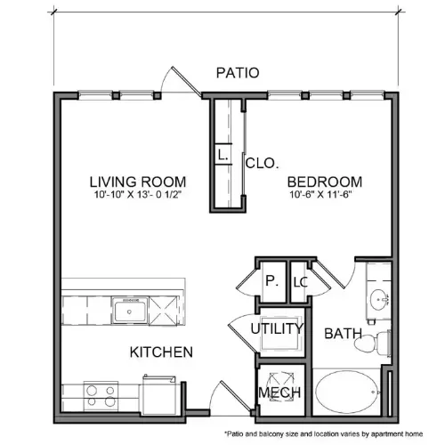 The Beacon Apartments Plano Floor plan 3